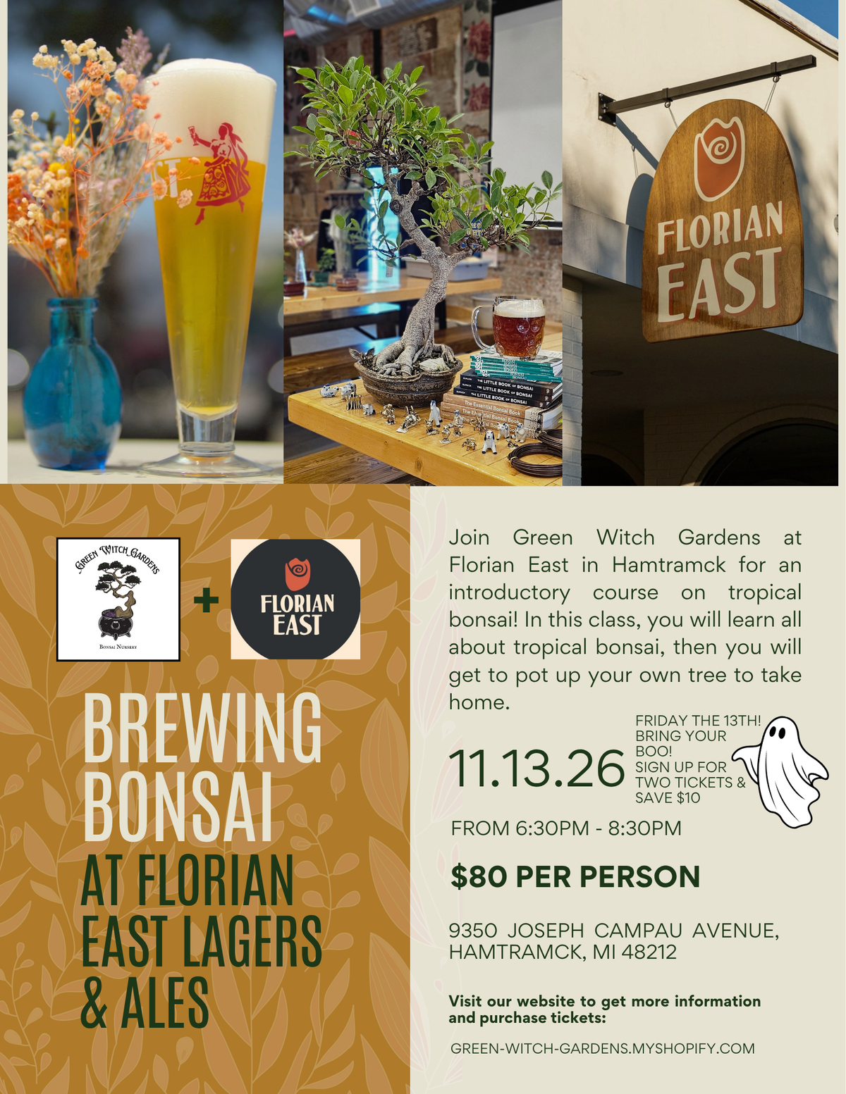 Brewing Bonsai at Florian East Lagers & Ales - 11/13/26
