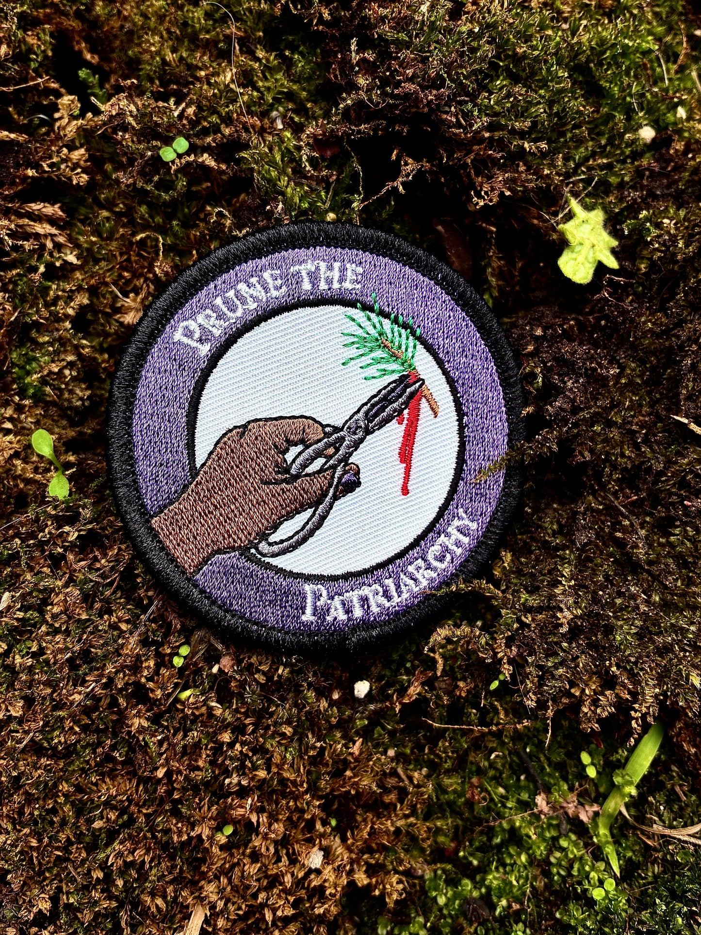 "Prune the Patriarchy" Embroidered Patch